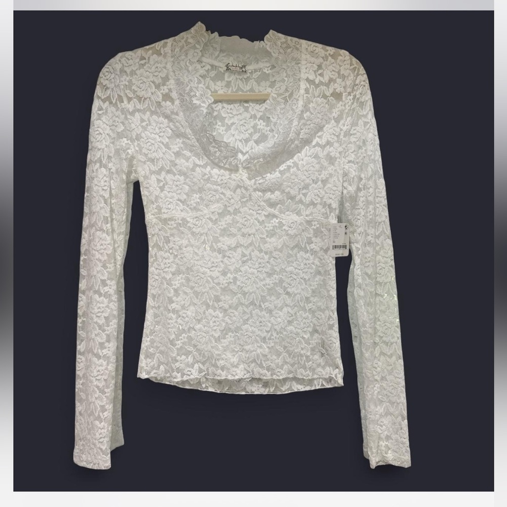 Free People XS White Lace Top